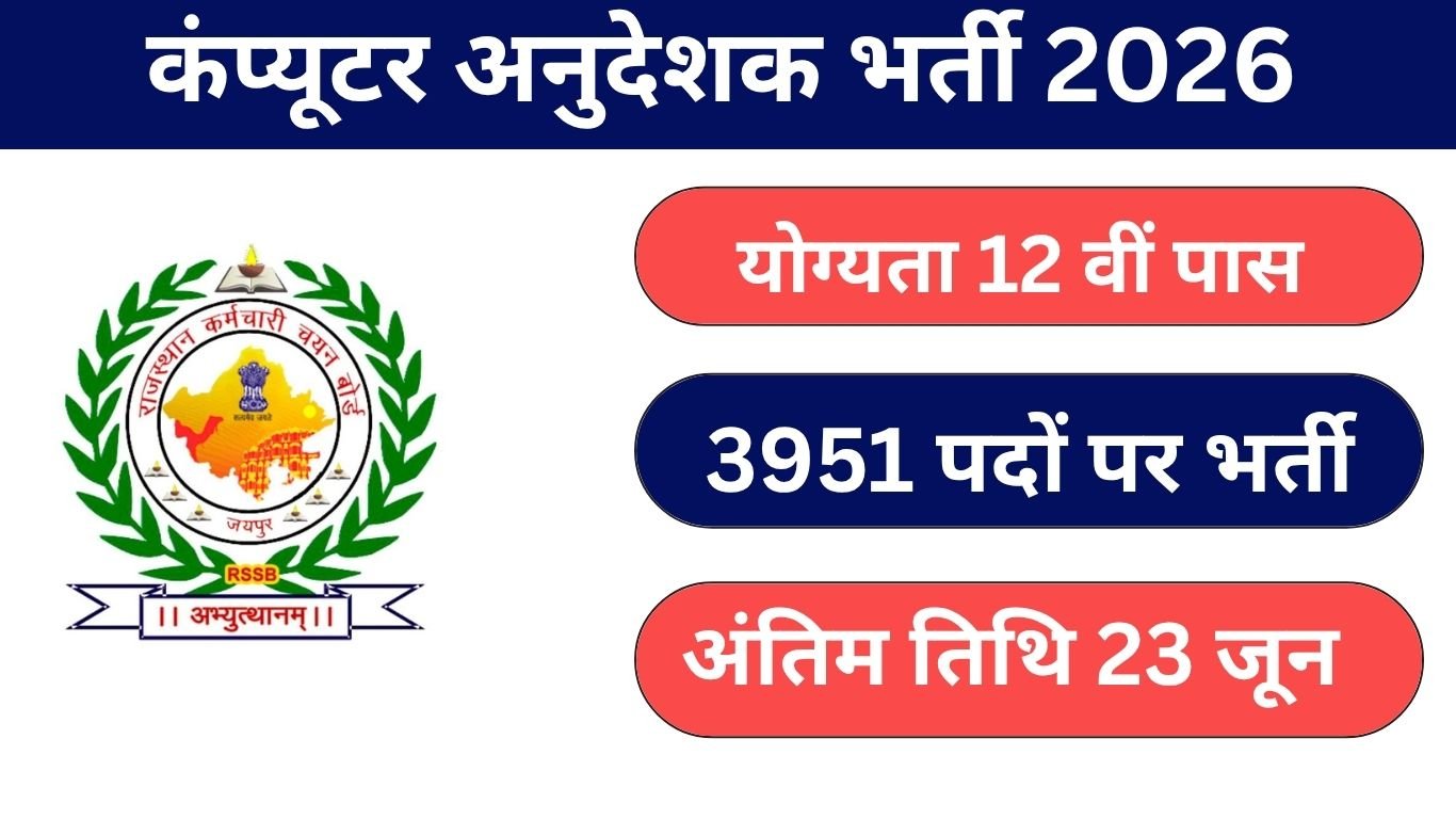 Rssb Computer Instructor Bharti 2026