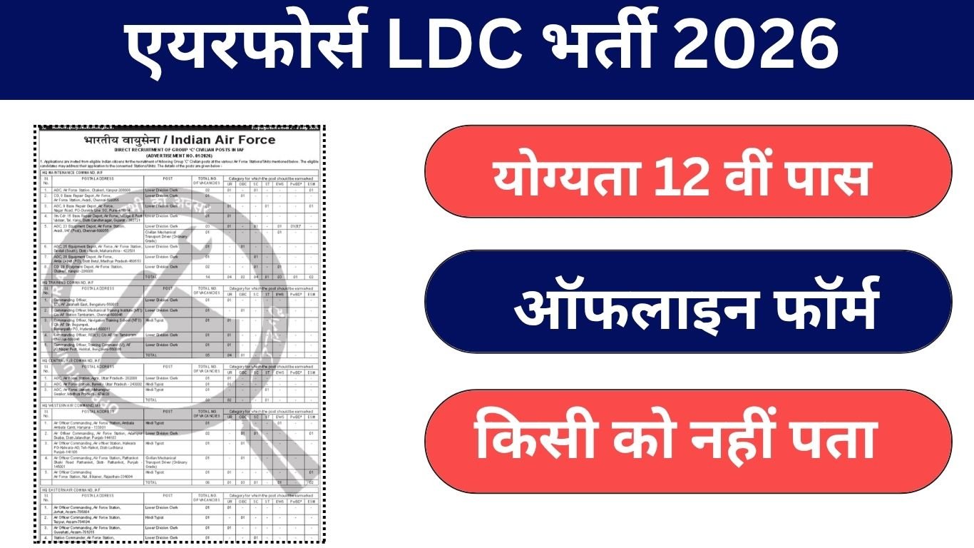 airforce ldc vacancy 2026